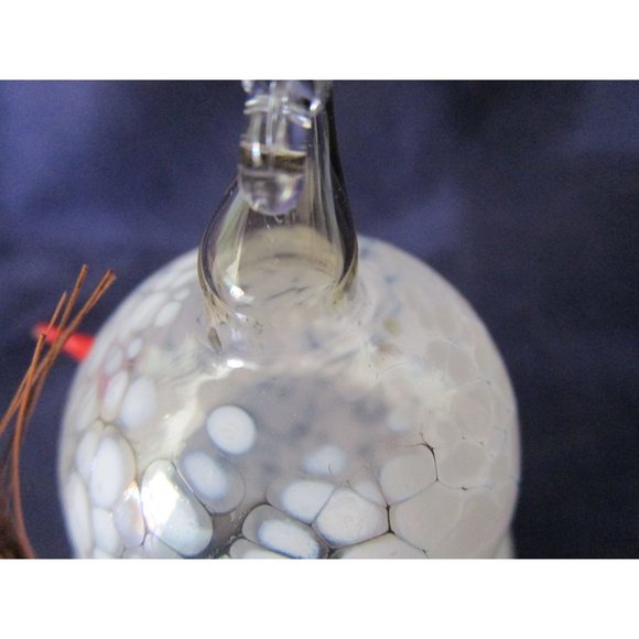 Hand Blown Art Glass Snowman Ornament Unsigned EUC No Scarf - Picture 12 of 13